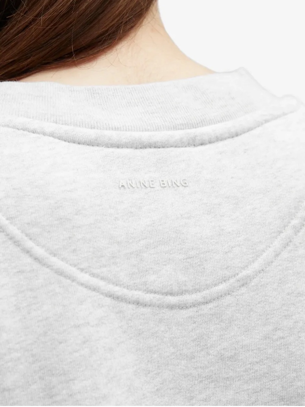 Anine Bing Tyler Oversized Pullover Mockneck Crewneck Sweater in Heather Gray - Picture 7 of 14